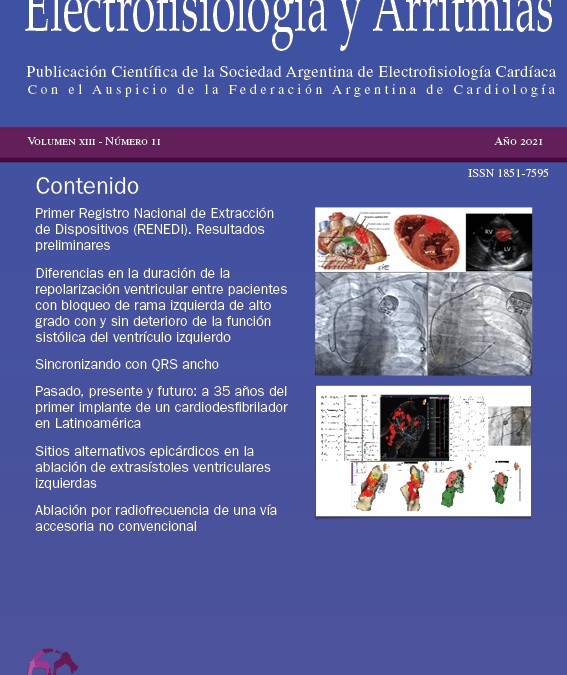 Revista Electrofisiología y Arritmias Vol XIV Número 1